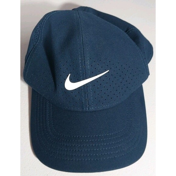 Nike Dri-Fit Unisex Hat Sz M/L Blue Swoosh Classic 99 Baseball Cap Aerobill - Picture 1 of 7